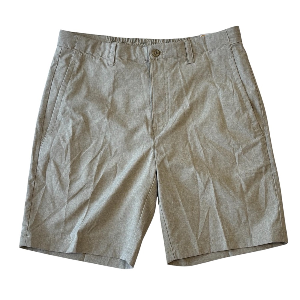 Nicklaus Men's Khaki Hybrid Business Casual Shorts Dry Wicking Golf Swim Stretch